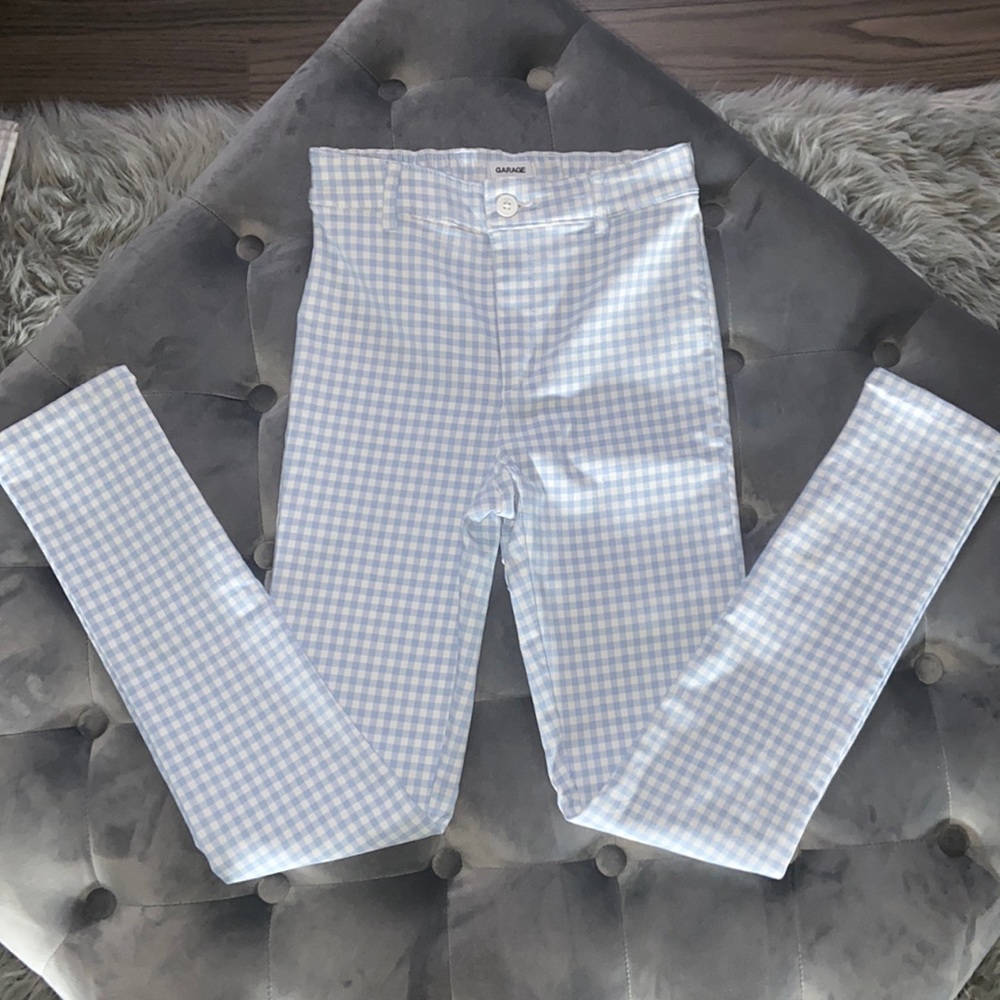Blue checkered pants
